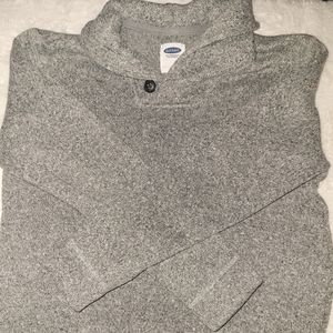 *Boy* Sweater-Knit Shawl-Collar Pullover